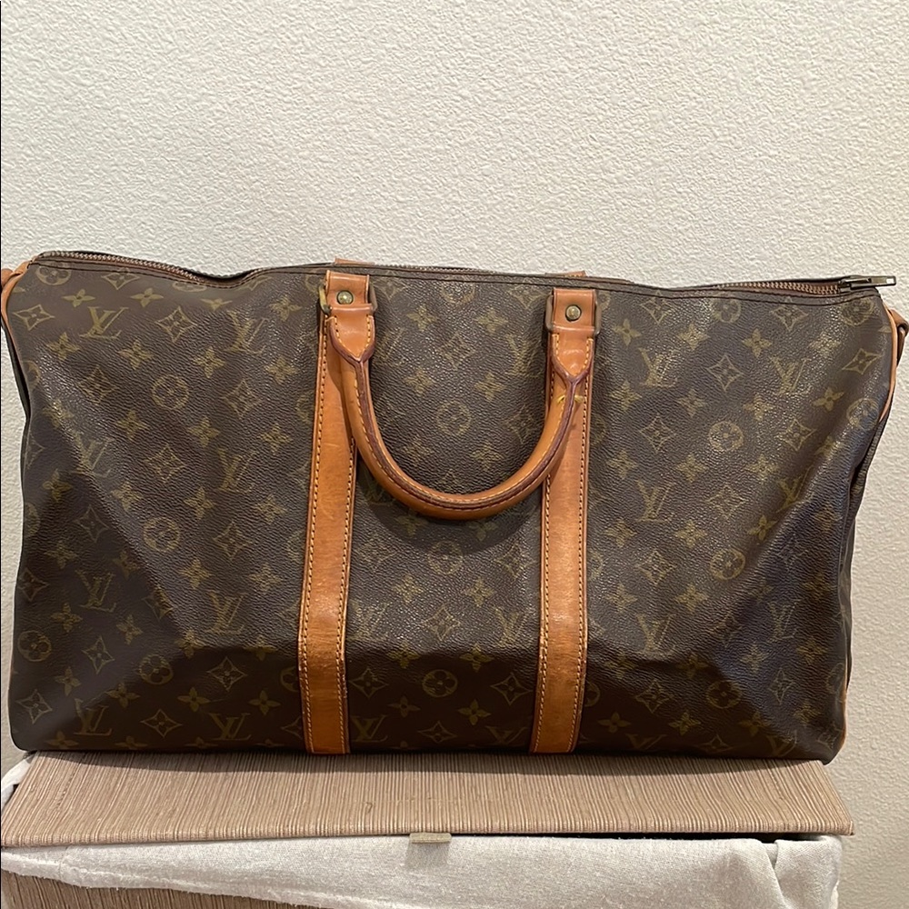 Vintage Louis Vuitton Monogram Keepall 50 Weekender Travel Bag